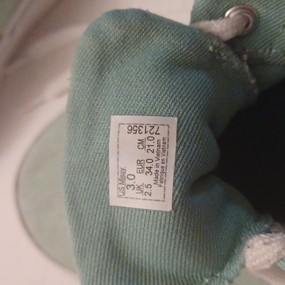 4/$40 Mint Green Vans Sneakers - Size US 3 (Missy) - Picture 9 of 12